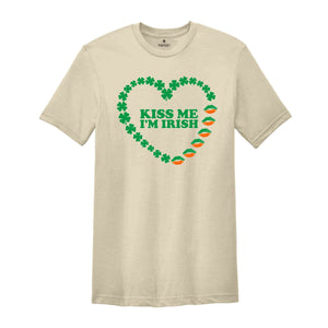 Kiss Me I'm Irish Shirt, St Patricks Day T-Shirt, Irish Baby Shirt, St Pattys Baby Shirt, Shamrock Heart Shirt