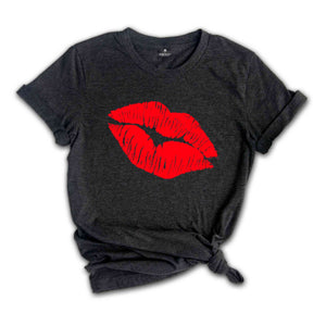Kisses Lips Valentine Shirt, Kisses Women Shirt, Gift for Girlfriend, Happy Valentine Lips Shirt, Valentine Day Shirt