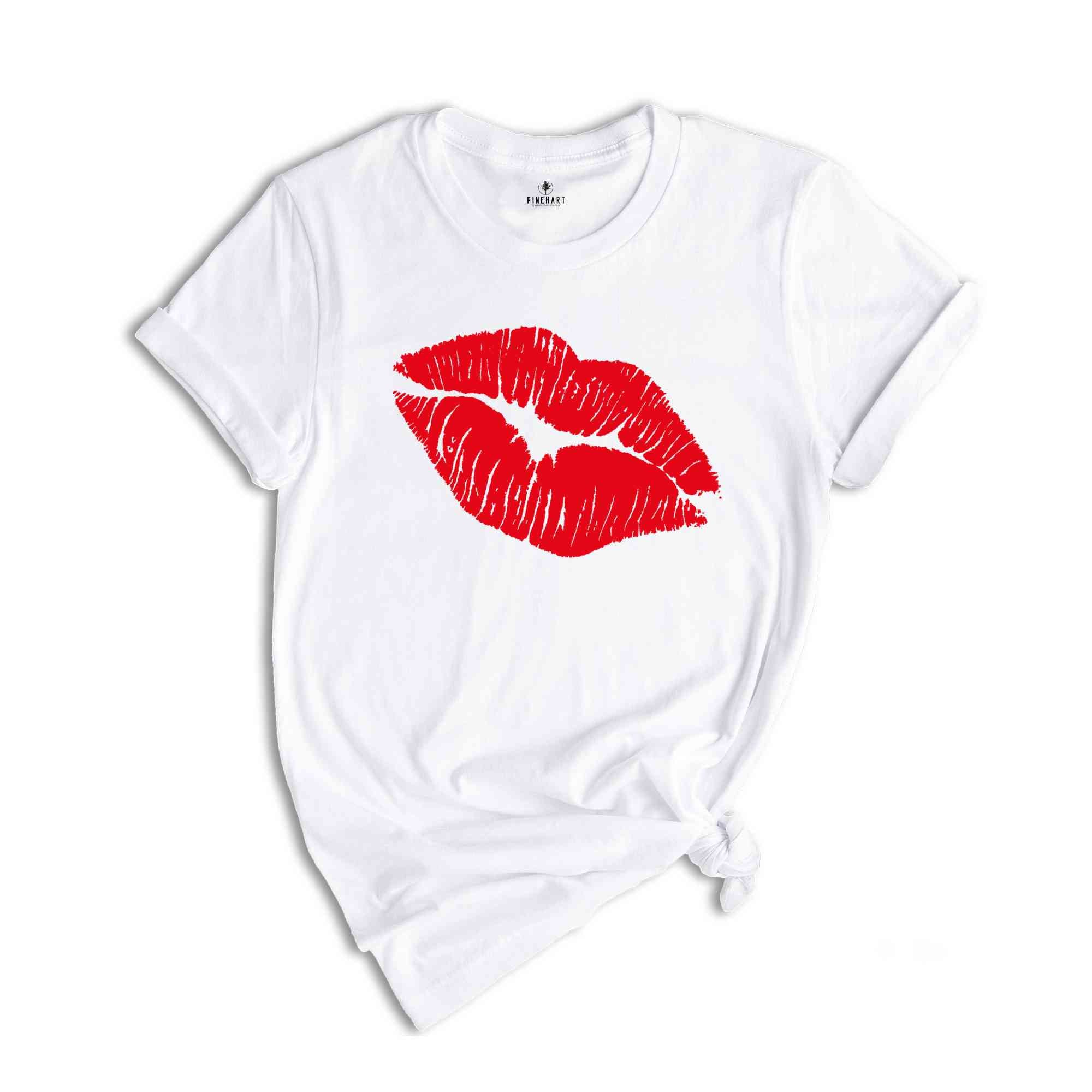 Kisses Lips Valentine Shirt, Kisses Women Shirt, Gift for Girlfriend, Happy Valentine Lips Shirt, Valentine Day Shirt
