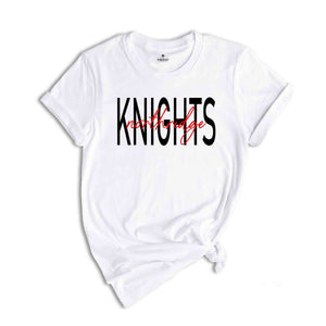 Knight Shirt, Custom Mascot Shirt, Personalized School Shirt, Custom Text Shirt, School Shirt, Team Mascot Shirt, School Shirt