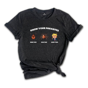 Know Your Parasites Shirt, Anti Trump T-Shirt, Election Day Shirt, Funny Trump Shirt, Sarcastic Trump Shirt, Anti Trump Tee, Trump Shirt