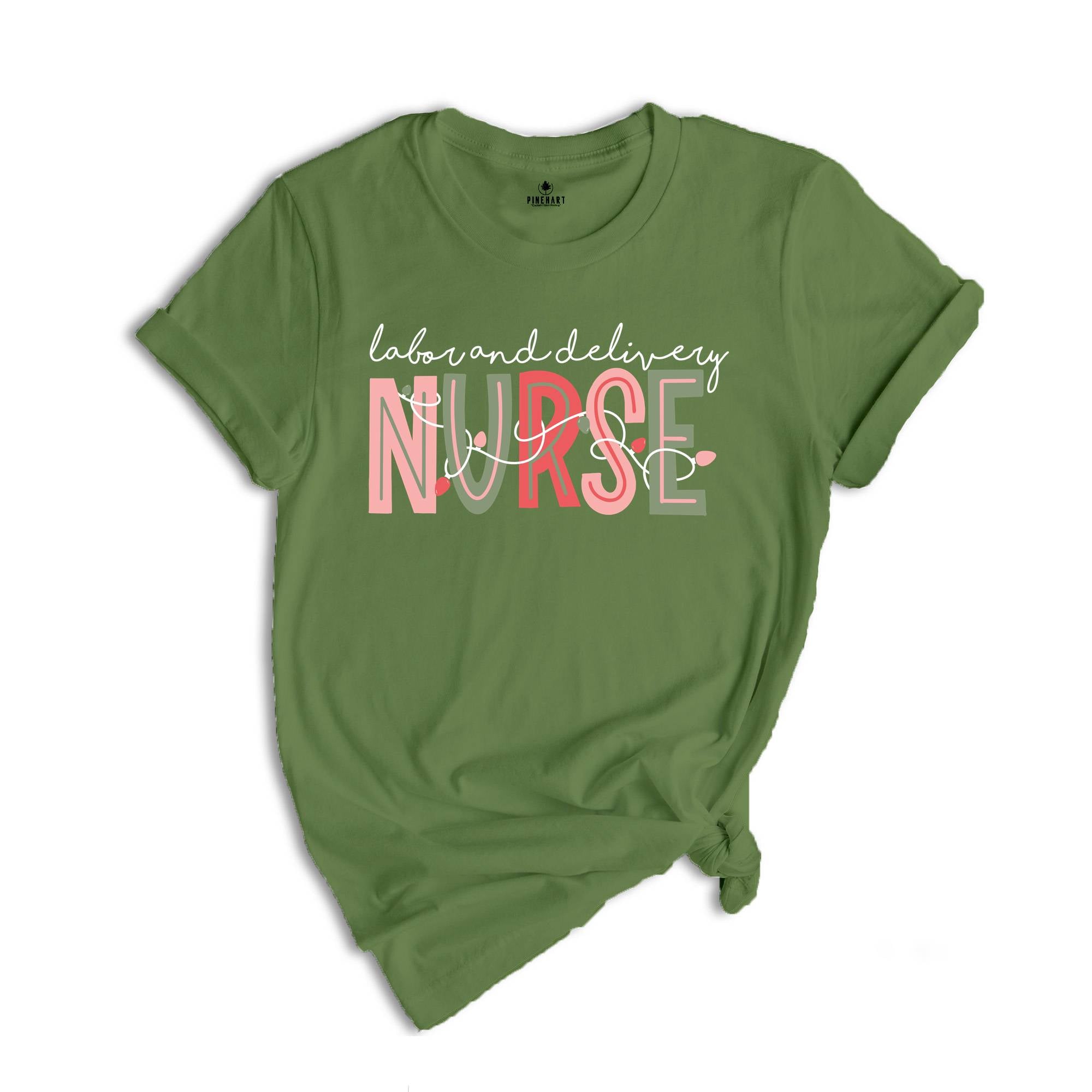 Labor & Delivery Nurse Christmas T-Shirt, Holiday Nurse Shirt, RN Holiday Apparel, Christmas Gifts For Nurse