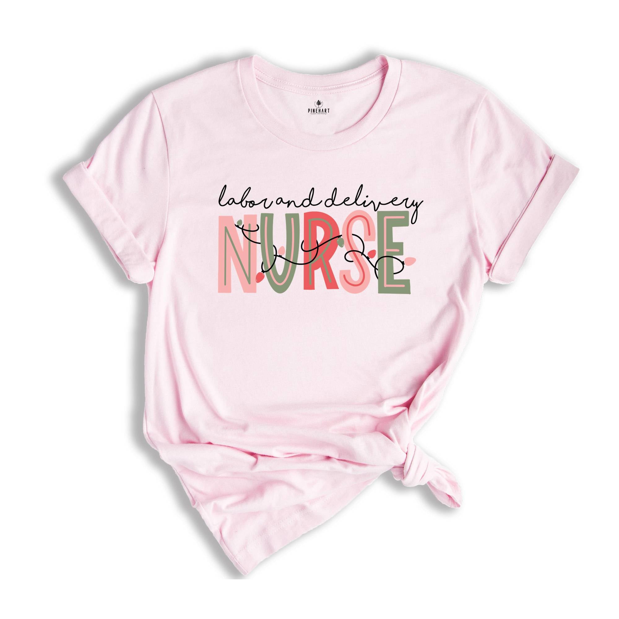 Labor & Delivery Nurse Christmas T-Shirt, Holiday Nurse Shirt, RN Holiday Apparel, Christmas Gifts For Nurse