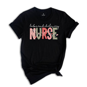 Labor & Delivery Nurse Christmas T-Shirt, Holiday Nurse Shirt, RN Holiday Apparel, Christmas Gifts For Nurse