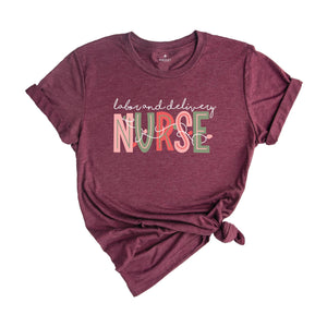 Labor & Delivery Nurse Christmas T-Shirt, Holiday Nurse Shirt, RN Holiday Apparel, Christmas Gifts For Nurse