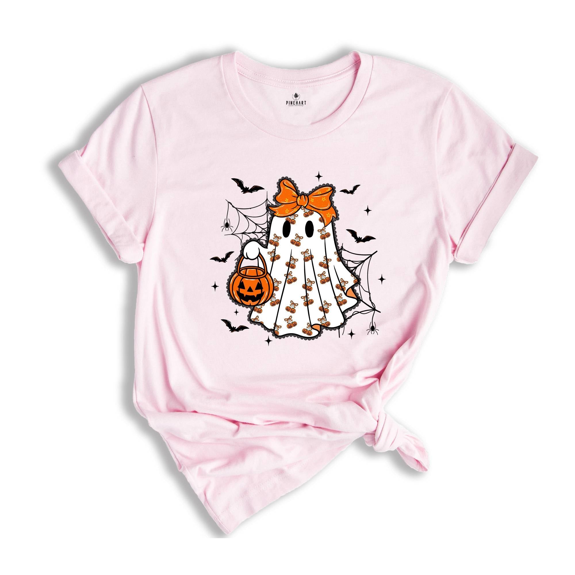 Lace Ghost Coquette Ghost Shirt, Gift For Halloween Shirt, Ghost Lacey Ghost T-shirt, Halloween Shirt