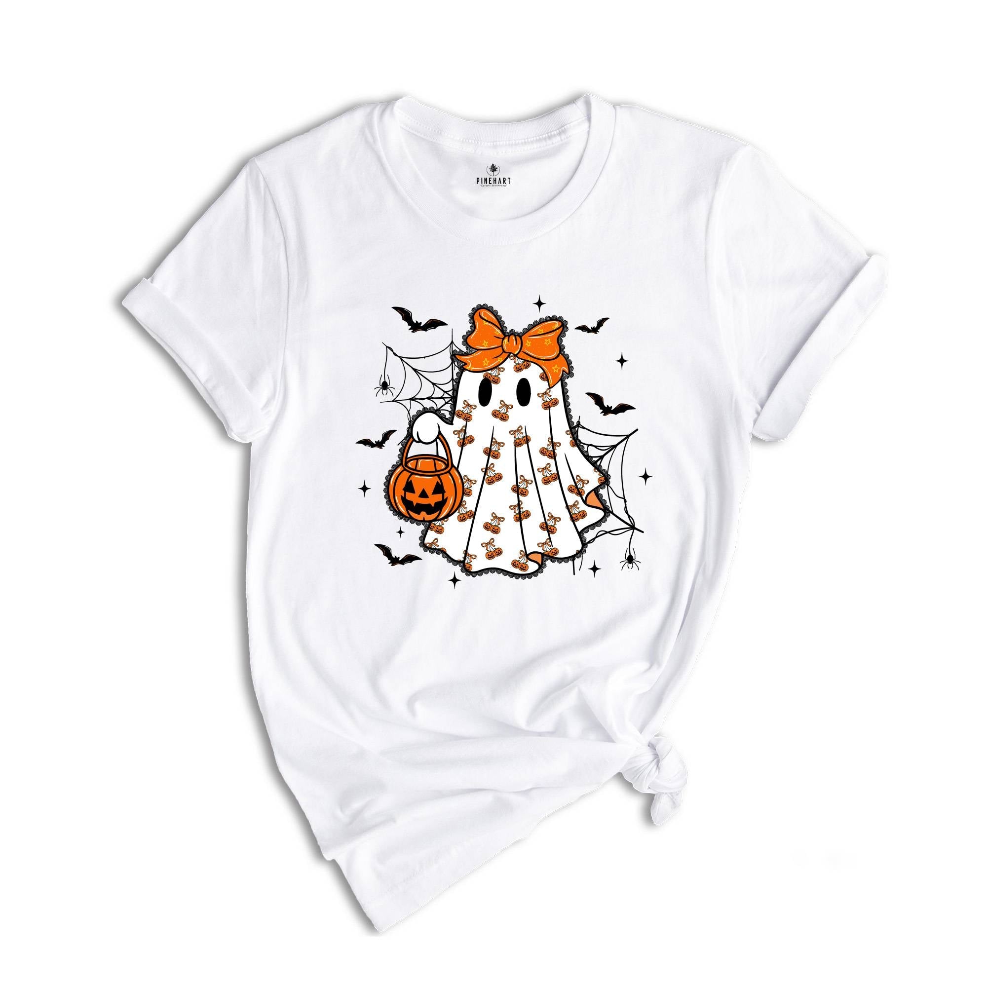 Lace Ghost Coquette Ghost Shirt, Gift For Halloween Shirt, Ghost Lacey Ghost T-shirt, Halloween Shirt