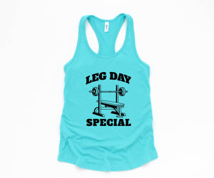 Leg Day Special Tank Top, Funny Gym Shirts, Gym Rat Tank Top, Fitness Tank Top, Womens Workout Gym Tank Top Sleeveles
