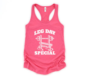 Leg Day Special Tank Top, Funny Gym Shirts, Gym Rat Tank Top, Fitness Tank Top, Womens Workout Gym Tank Top Sleeveles