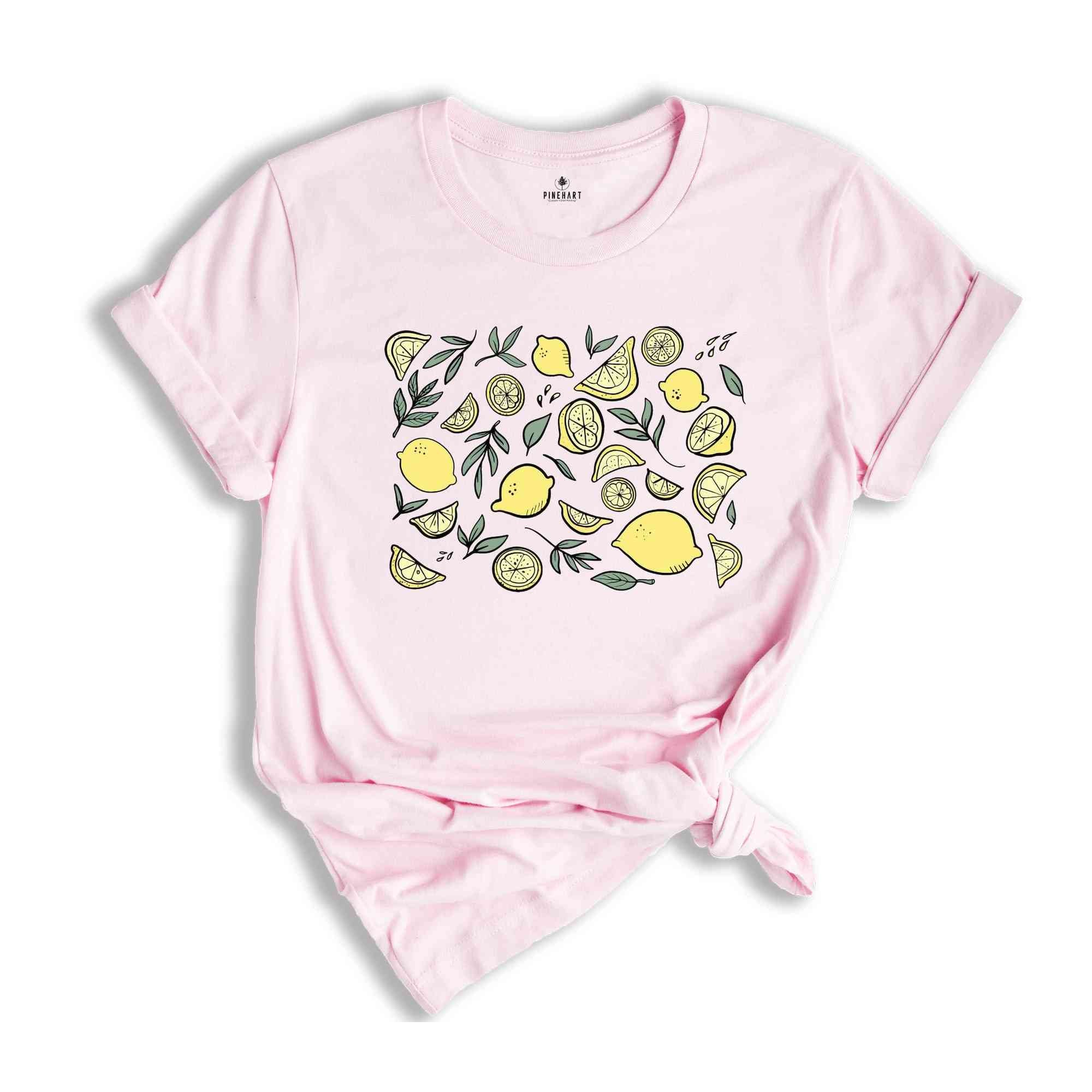 Lemon Fruit Shirt, Citrus Shirt, Yellow Lemon T-shirt, Summer Fruit Shirt, Botanical Gift, Foodie Shirt