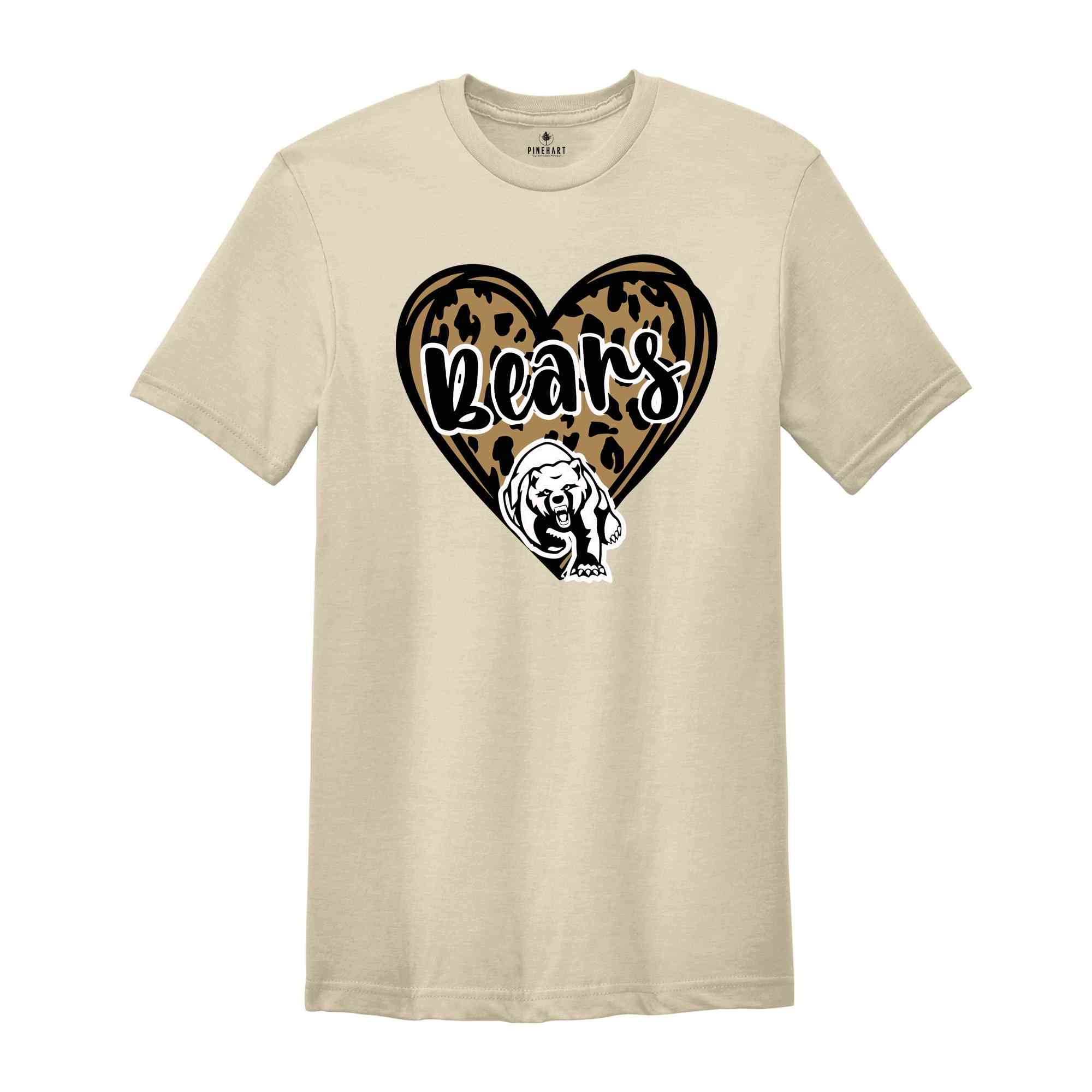 Leopard Bears Team Mascot Shirt, Bears Team Shirt, Bears Fan Shirt, Bears Mascot Shirt, Bears Team Spirit, Bears Fan Tee