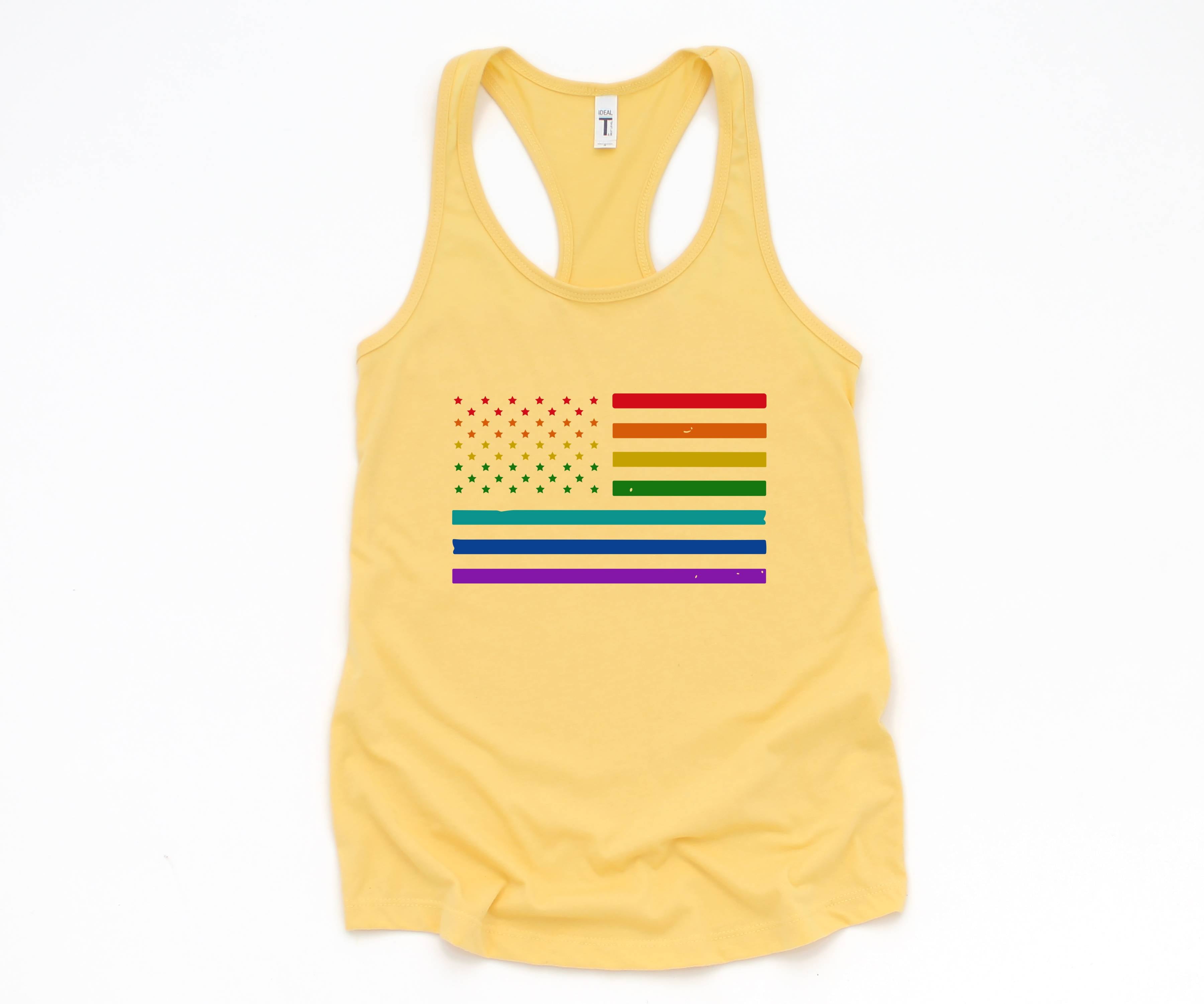 Lesbian Flag Tank Top, USA Flag Tank Top, Love Is Love, Equality Tank Top, Queer Tank Top, Funny Gay Pride , LGBT Pride Gift