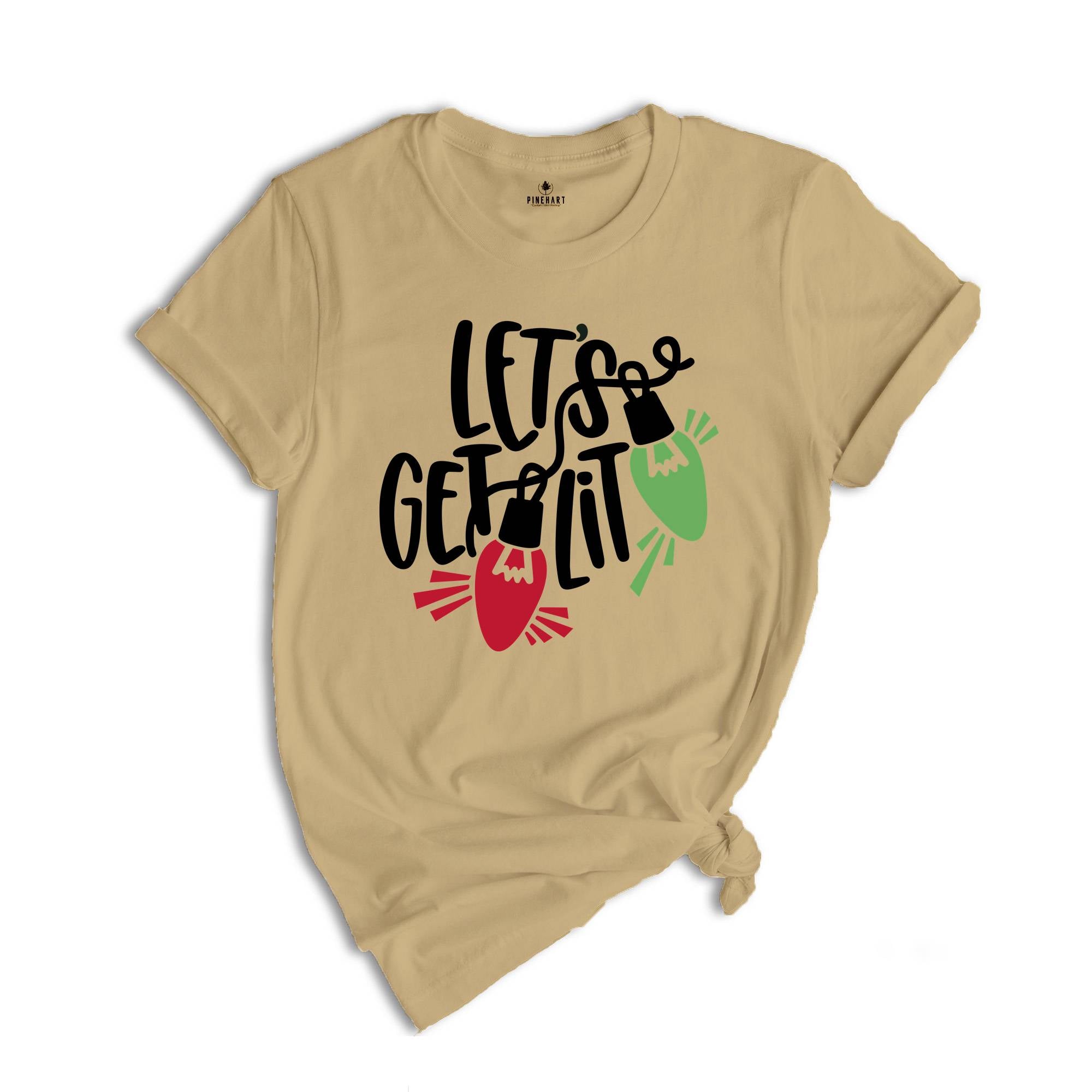 Let's Get Lit Shirt, Christmas Lights Shirt, Christmas Shirt, Christmas Party Shirt, Christmas Family Shirt, Mistletoe Xmas Lights Shirt