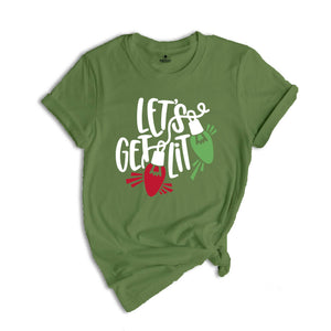 Let's Get Lit Shirt, Christmas Lights Shirt, Christmas Shirt, Christmas Party Shirt, Christmas Family Shirt, Mistletoe Xmas Lights Shirt