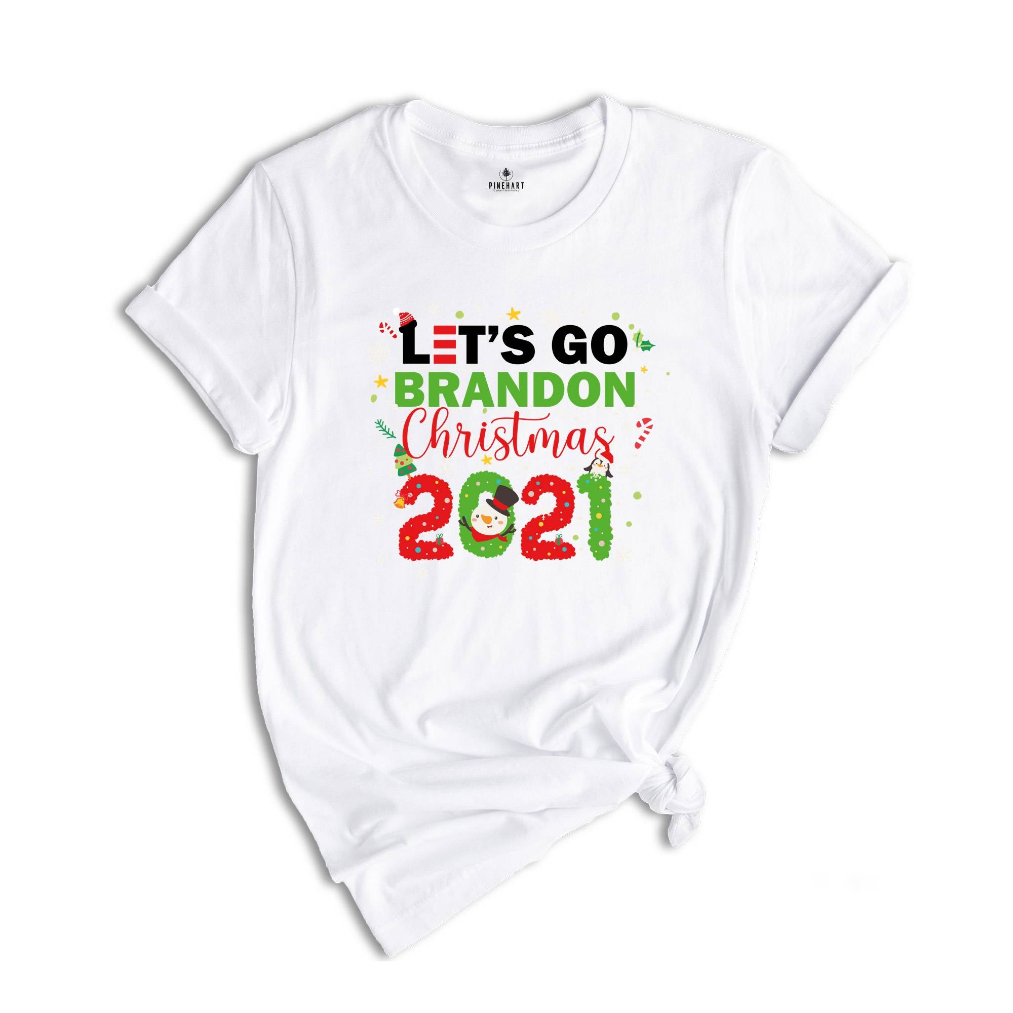 Lets Go Brandon Christmas Shirt, Christmas Gift, Funny Christmas Sweater, Biden Christmas T shirt, Holiday Patriot Shirt, Anti Bien Shirt