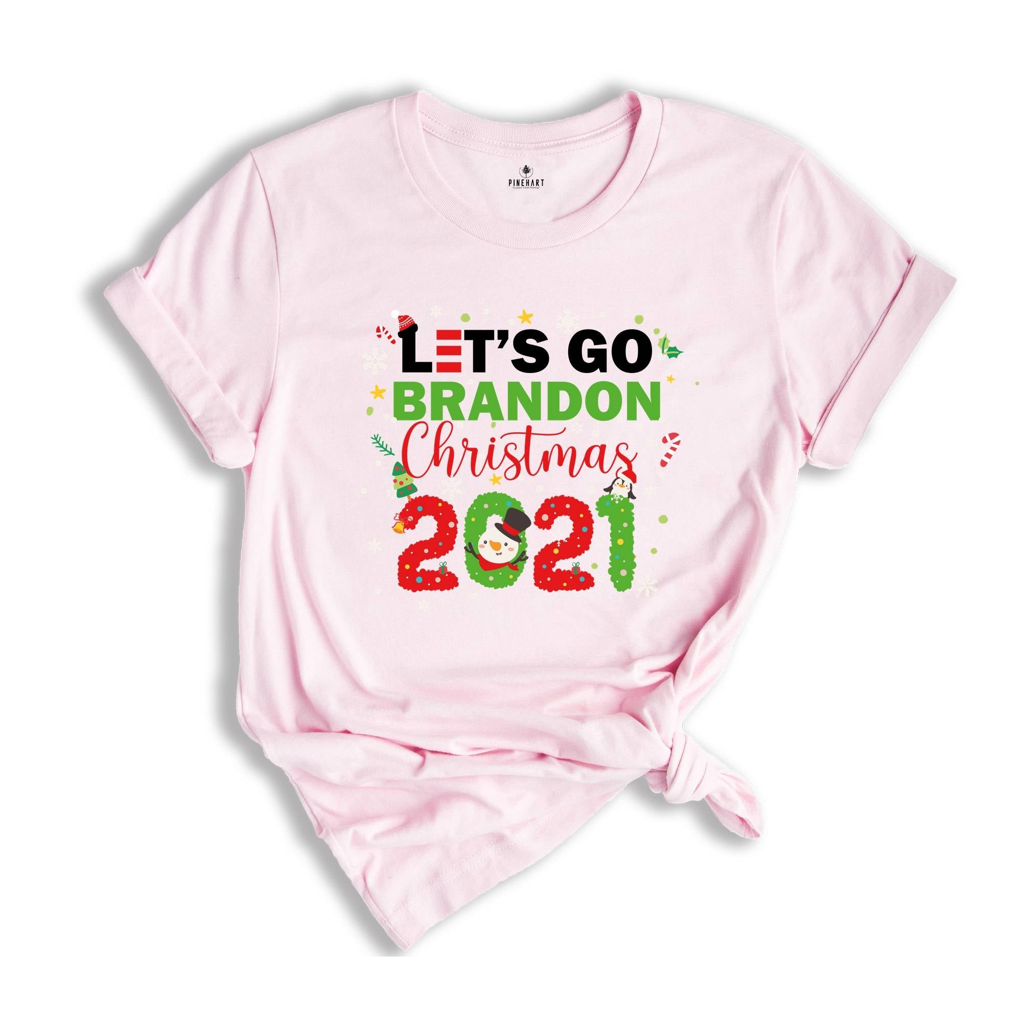 Lets Go Brandon Christmas Shirt, Christmas Gift, Funny Christmas Sweater, Biden Christmas T shirt, Holiday Patriot Shirt, Anti Bien Shirt