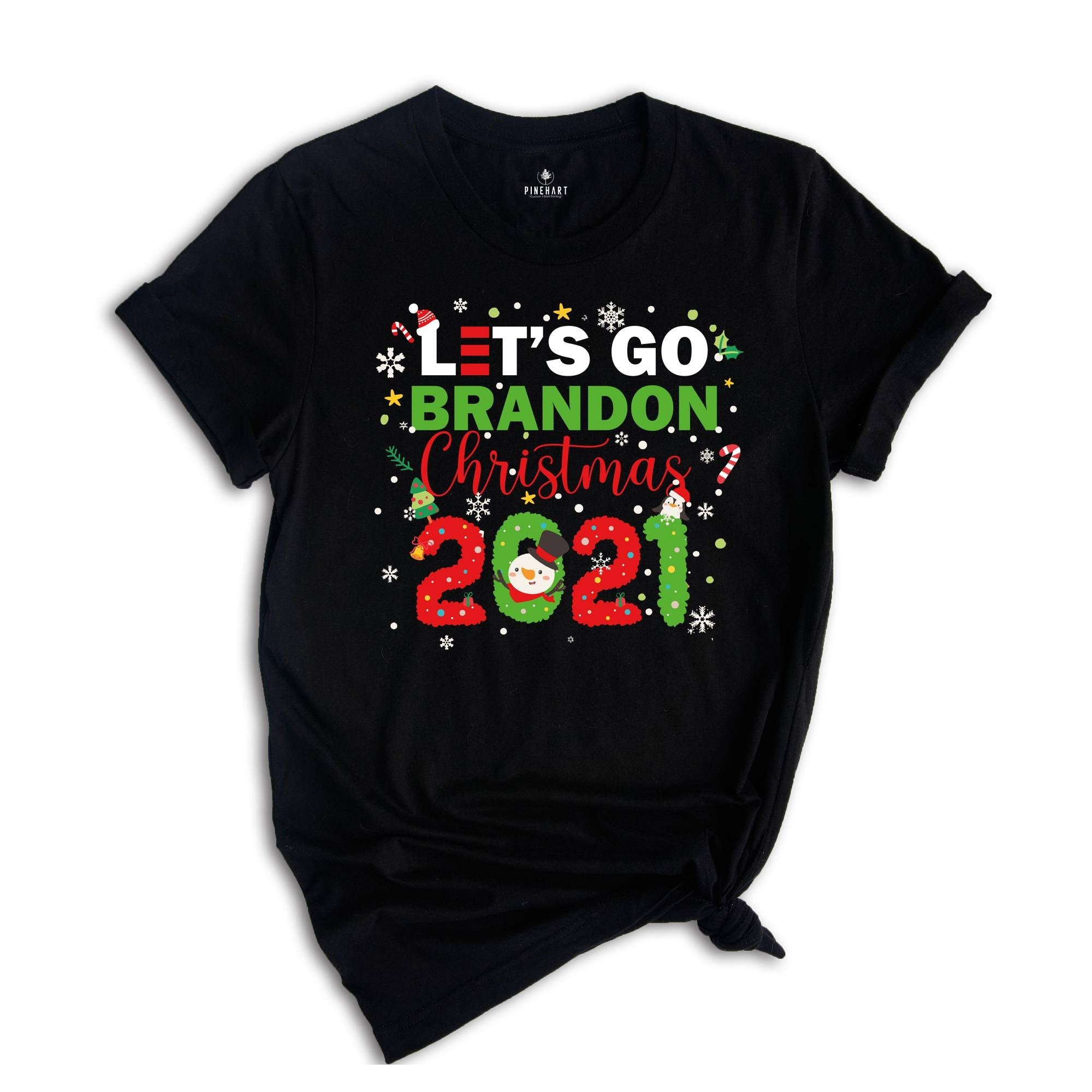 Lets Go Brandon Christmas Shirt, Christmas Gift, Funny Christmas Sweater, Biden Christmas T shirt, Holiday Patriot Shirt, Anti Bien Shirt