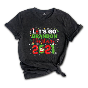 Lets Go Brandon Christmas Shirt, Christmas Gift, Funny Christmas Sweater, Biden Christmas T shirt, Holiday Patriot Shirt, Anti Bien Shirt