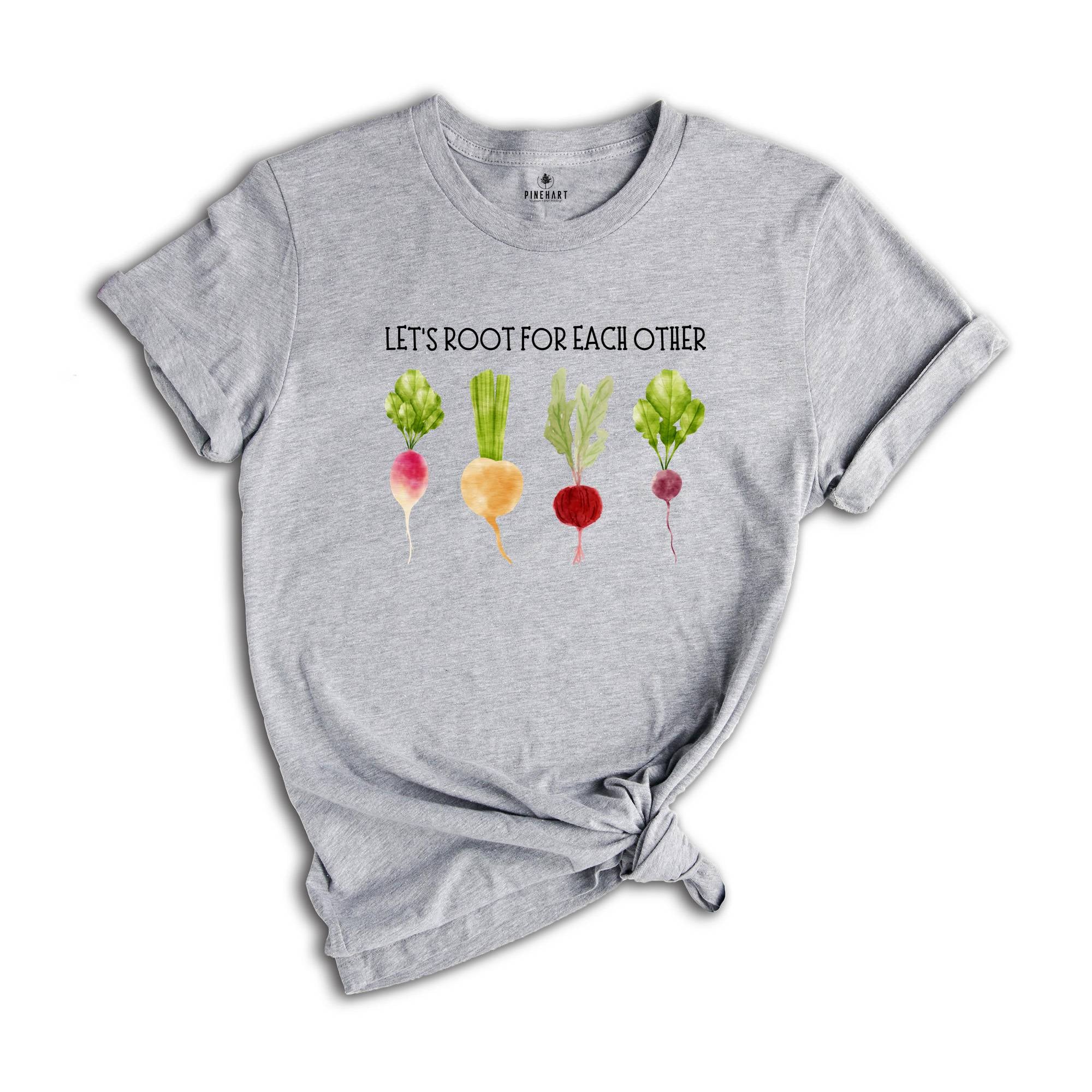 Lets Roots For Each Other Vegetable Shirt, Uplifting T Shirt, Spring Time, Gardening Tee, Turnip Gift, Carrot Outfit, Black Carrot Tee