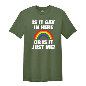 LGBT Shirt, Is It Gay In Here Shirt, LGBT Flag Shirt, Bisexual Shirt, LGBT Sweatshirt, Lesbian Shirts, Rainbow Shirt, Queer Shirt, Gay Pride