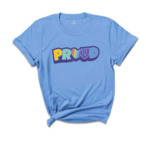 LGBTQ Proud T-Shirt, Rainbow Pride T-Shirt, V-neck Tee, Gay Pride T-Shirt, LGBTQ+ shirt, Pride Shirt, Pride Parade shirt, Cute T Shirt