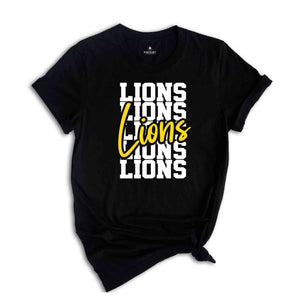 Lions Team Mascot Shirt, Lions Team Shirt, Lions Football Shirt, Lions Tee, Lions School Shirt, Lions School Spirit, Lions School Mascot Tee