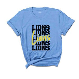 Lions Team Mascot Shirt, Lions Team Shirt, Lions Football Shirt, Lions Tee, Lions School Shirt, Lions School Spirit, Lions School Mascot Tee