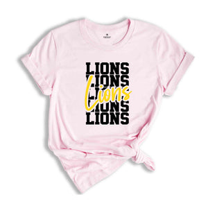 Lions Team Mascot Shirt, Lions Team Shirt, Lions Football Shirt, Lions Tee, Lions School Shirt, Lions School Spirit, Lions School Mascot Tee