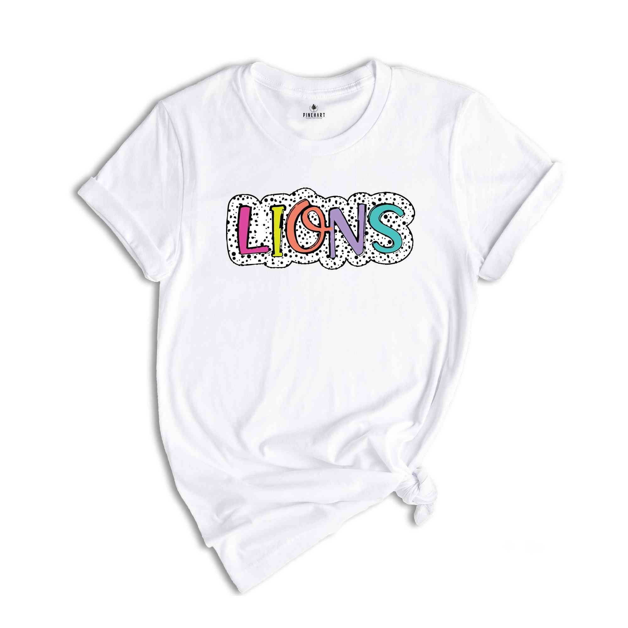 Lions Team T-Shirt, Lions Mascot Shirt, Lions Fan Shirt, Football T-Shirt, Lions Team Mascot, Lions Mascot Tee