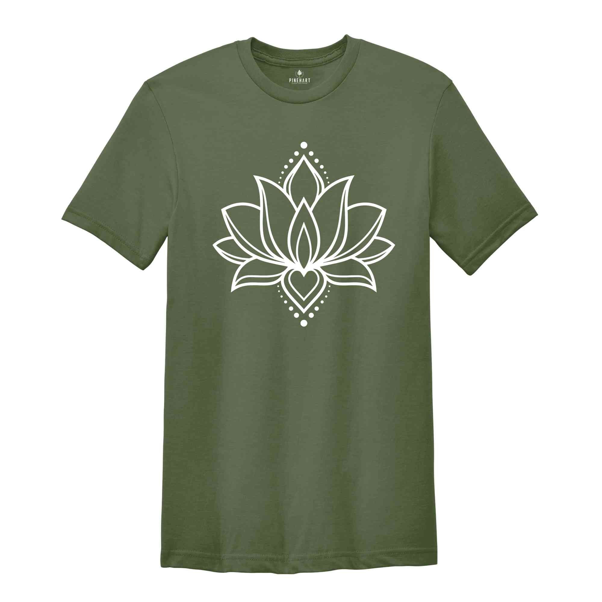 Lotus Flower Shirt, Lotus Tee, Namaste T-Shirt, Mandala Tee, Spiritual Gift, Meditation Shirt, Lotus Flower Gift, Yoga Tee