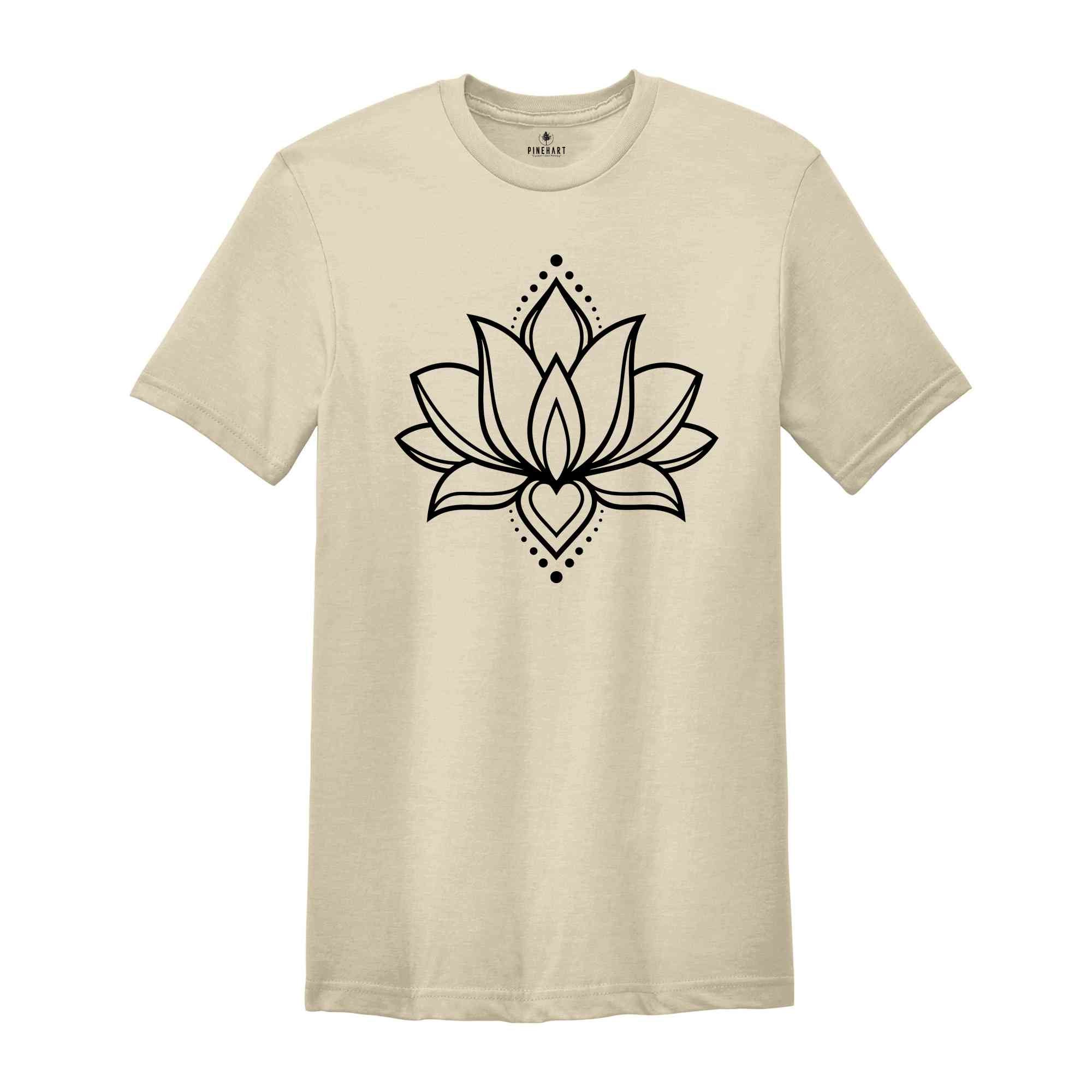 Lotus Flower Shirt, Lotus Tee, Namaste T-Shirt, Mandala Tee, Spiritual Gift, Meditation Shirt, Lotus Flower Gift, Yoga Tee