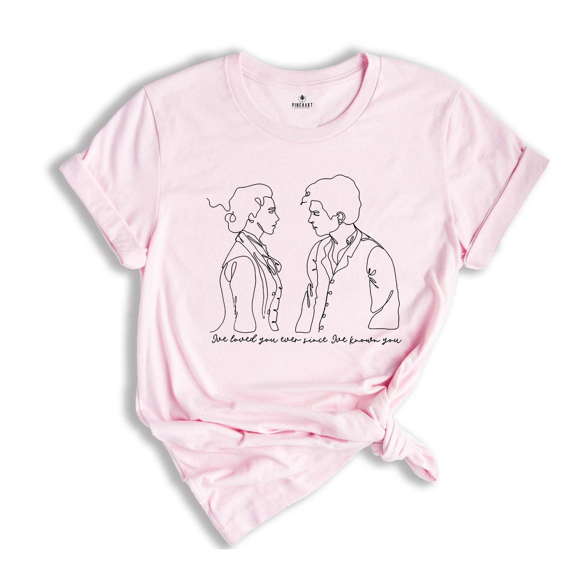 Louisa May Alcott Shirt, Jo and Laurie Little Women Shirt, Jo March, March Sisters Bookish Gifts, Booklover Gift, One Line Art Shirt