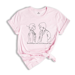 Louisa May Alcott Shirt, Jo and Laurie Little Women Shirt, Jo March, March Sisters Bookish Gifts, Booklover Gift, One Line Art Shirt