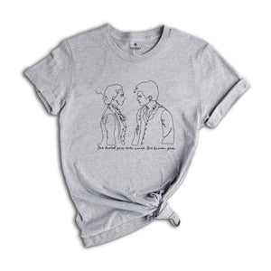 Louisa May Alcott Shirt, Jo and Laurie Little Women Shirt, Jo March, March Sisters Bookish Gifts, Booklover Gift, One Line Art Shirt