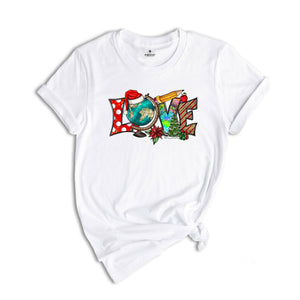 Love Christmas Teacher Tee, Teacher Christmas Shirt, Christmas Shirt, Teacher Gift, Xmas Teacher Gift, Teacher Appreciation