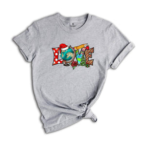 Love Christmas Teacher Tee, Teacher Christmas Shirt, Christmas Shirt, Teacher Gift, Xmas Teacher Gift, Teacher Appreciation