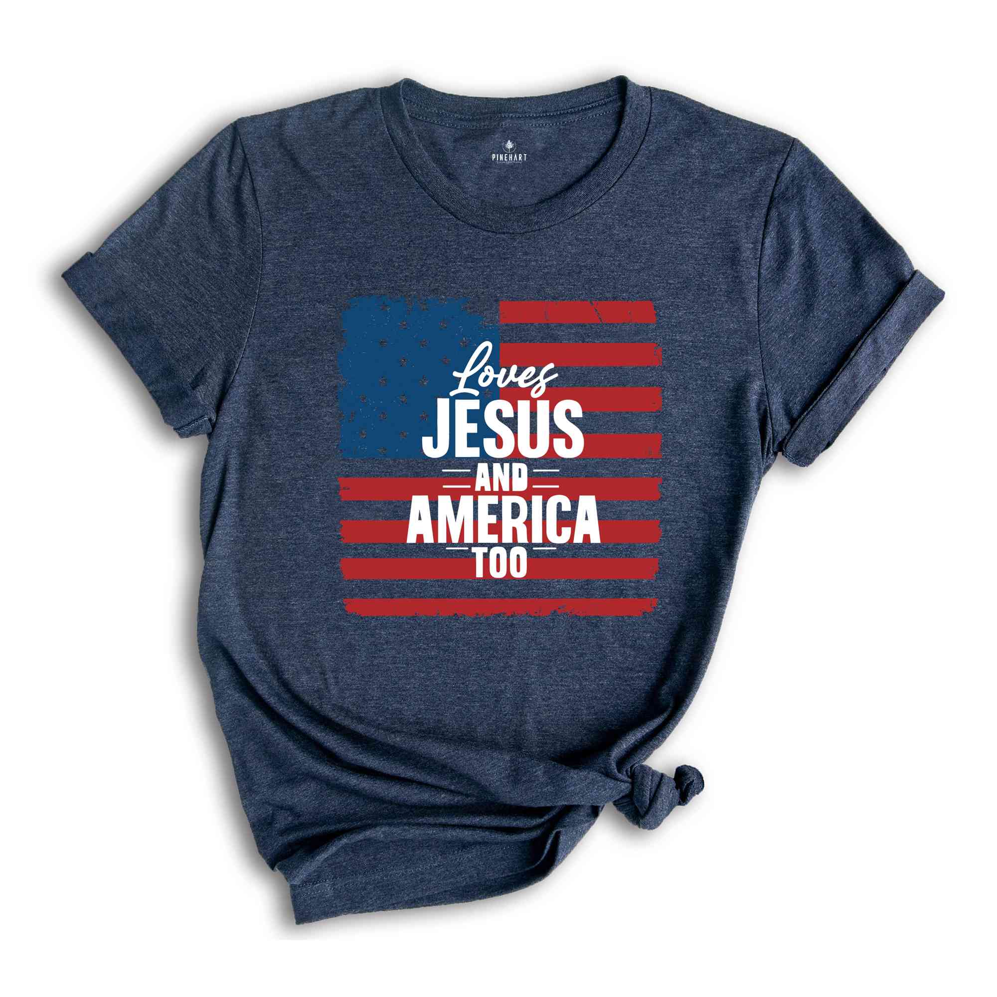 Loves Jesus And America Too Shirt, Jesus Lover America Shirt, Happy 4th of July Shirt, Christian 4th of July Shirt