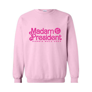 Madam President And Tim Sweatshirt, Kamala Harris Sweat, Harris Walz 2024 Sweater, Kamala For President Sweatshirt