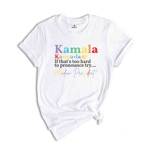 Madam President T-Shirt, Kamala Harris Shirt, Democrat Tee, Election 2024 Shirt, Vote Democrat T-shirt, Elections Matching Shirt