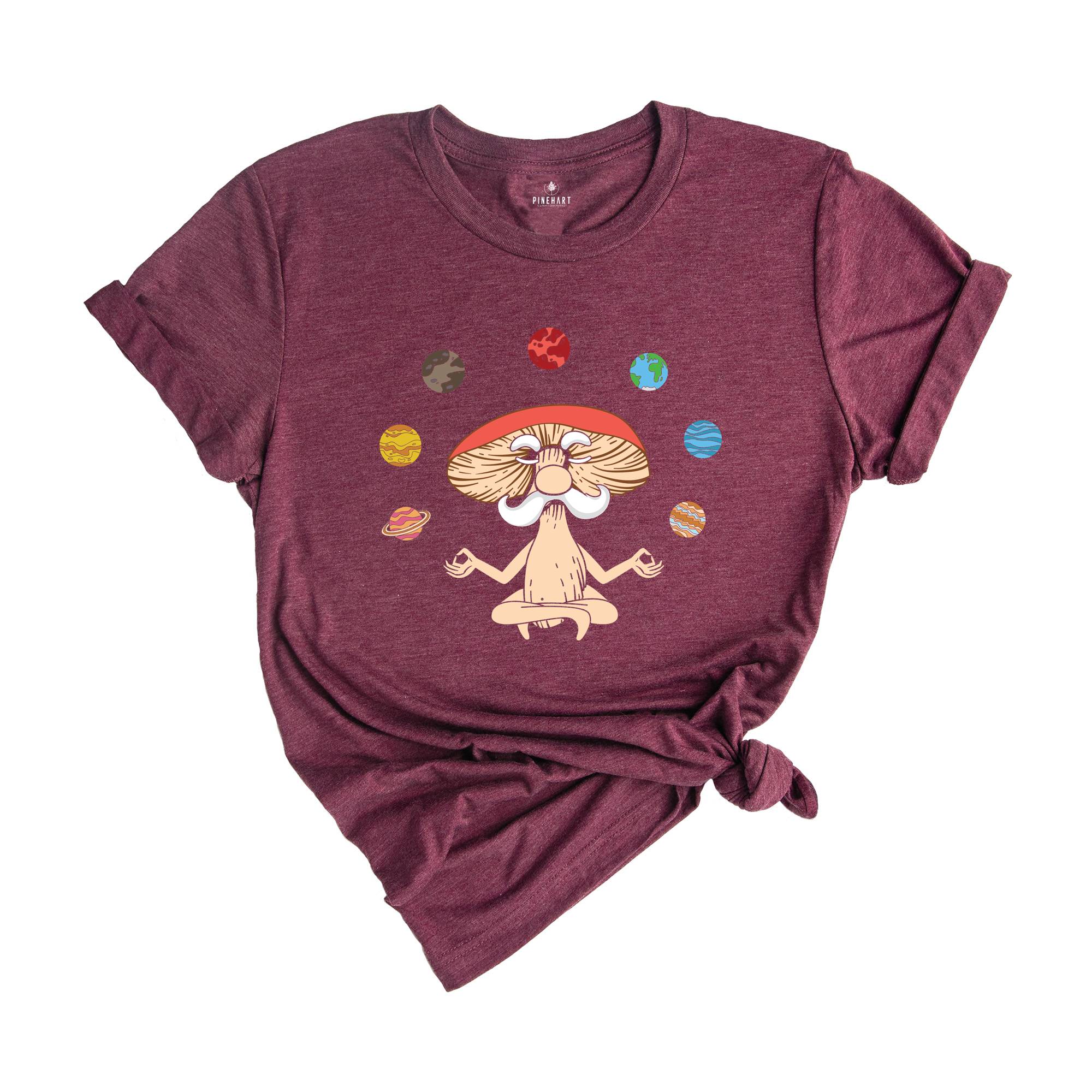 Magic Mushroom Shirt, Yoga Shirt, Meditation Shirt, Funny Planets Shirt, Meditating Astronaut, Cool Astronaut T-Shirt, Outer Space Shirt