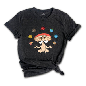 Magic Mushroom Shirt, Yoga Shirt, Meditation Shirt, Funny Planets Shirt, Meditating Astronaut, Cool Astronaut T-Shirt, Outer Space Shirt
