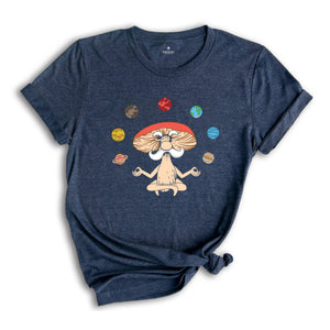 Magic Mushroom Shirt, Yoga Shirt, Meditation Shirt, Funny Planets Shirt, Meditating Astronaut, Cool Astronaut T-Shirt, Outer Space Shirt