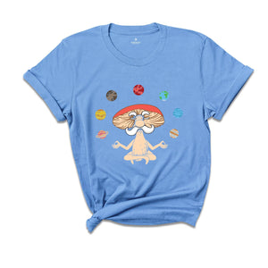 Magic Mushroom Shirt, Yoga Shirt, Meditation Shirt, Funny Planets Shirt, Meditating Astronaut, Cool Astronaut T-Shirt, Outer Space Shirt