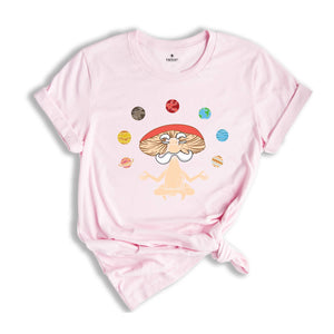 Magic Mushroom Shirt, Yoga Shirt, Meditation Shirt, Funny Planets Shirt, Meditating Astronaut, Cool Astronaut T-Shirt, Outer Space Shirt