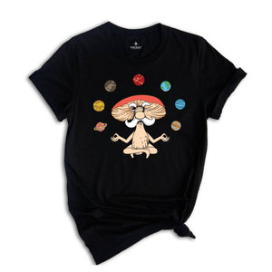 Magic Mushroom Shirt, Yoga Shirt, Meditation Shirt, Funny Planets Shirt, Meditating Astronaut, Cool Astronaut T-Shirt, Outer Space Shirt