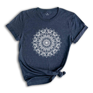 Mandala Lotus Shirt, Mandala T-Shirt, Lotus Shirt, Flower Shirt, Yoga Shirt, Minimalist Tee, Meditation T-Shirt