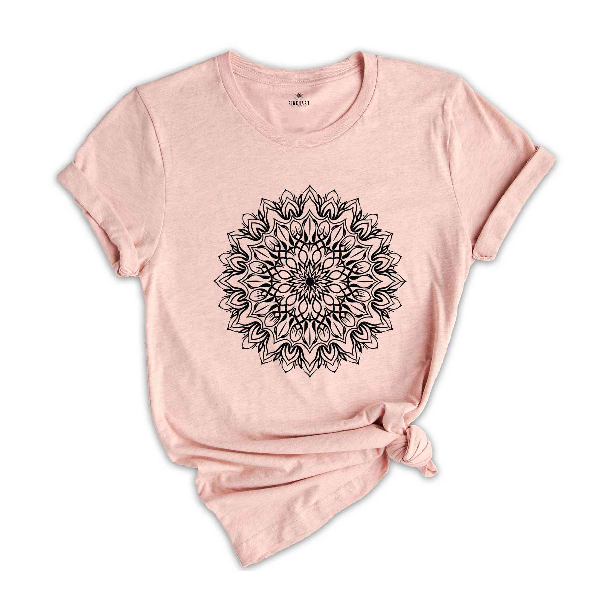 Mandala Lotus Shirt, Mandala T-Shirt, Lotus Shirt, Flower Shirt, Yoga Shirt, Minimalist Tee, Meditation T-Shirt