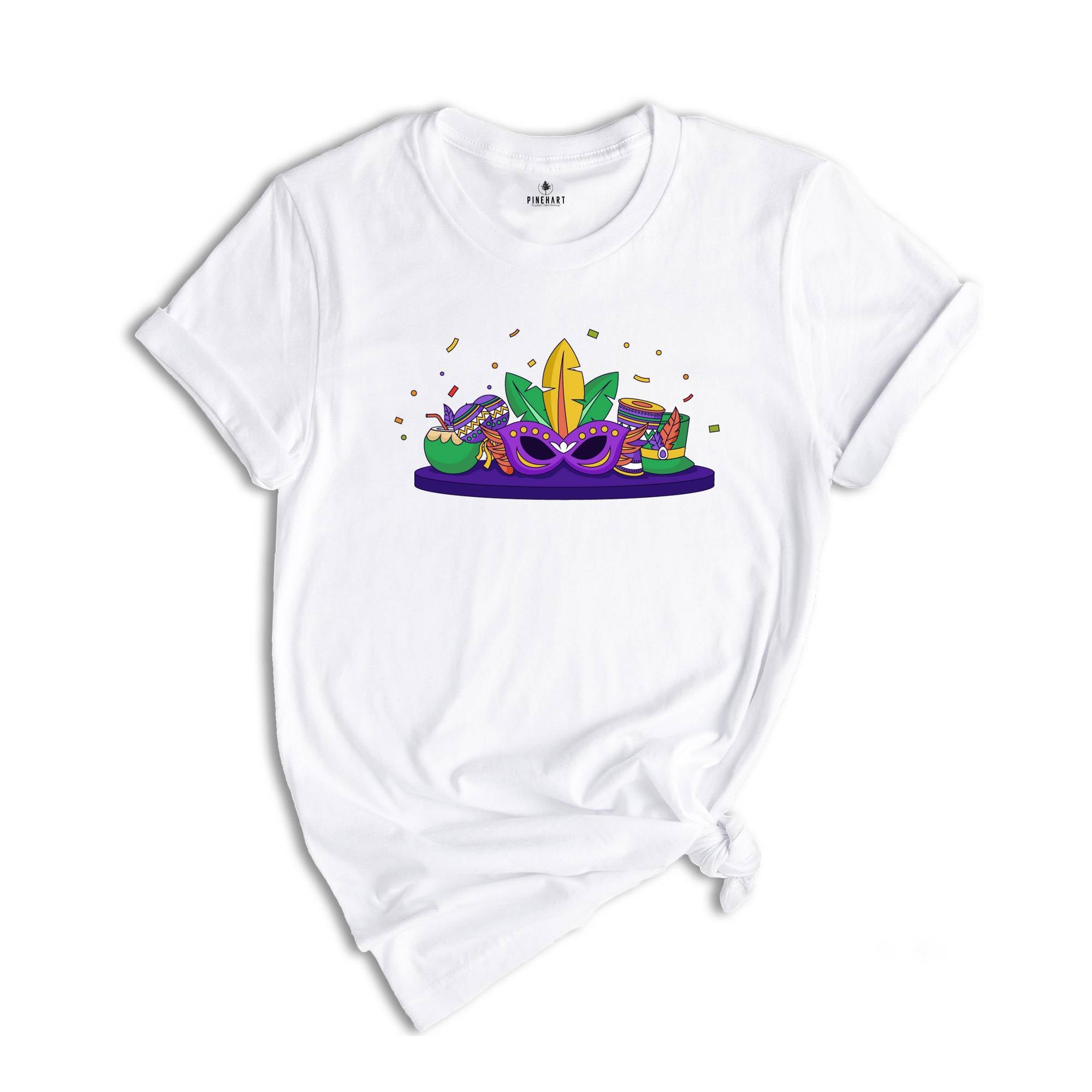 Mardi Gras Shirt, Mardi Beads Louisiana Festival Shirt, New Orleans Carnival Bow Tee, Fleur De Lis Shirt, Louisiana Fat Tuesday T shirt