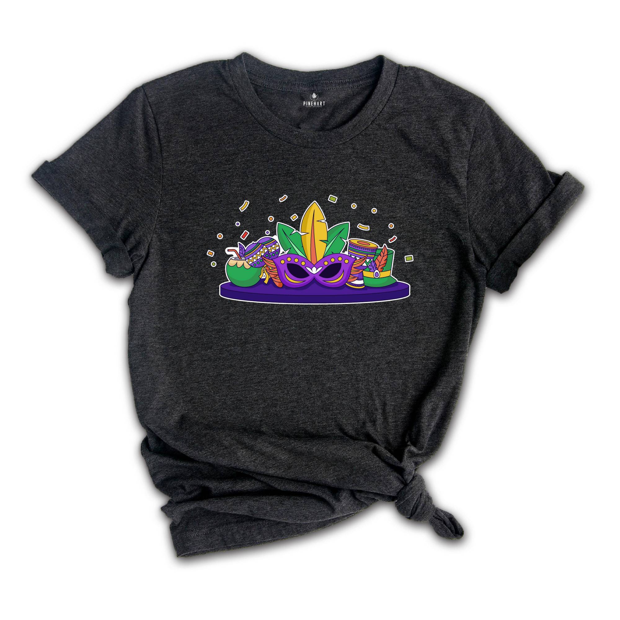 Mardi Gras Shirt, Mardi Beads Louisiana Festival Shirt, New Orleans Carnival Bow Tee, Fleur De Lis Shirt, Louisiana Fat Tuesday T shirt