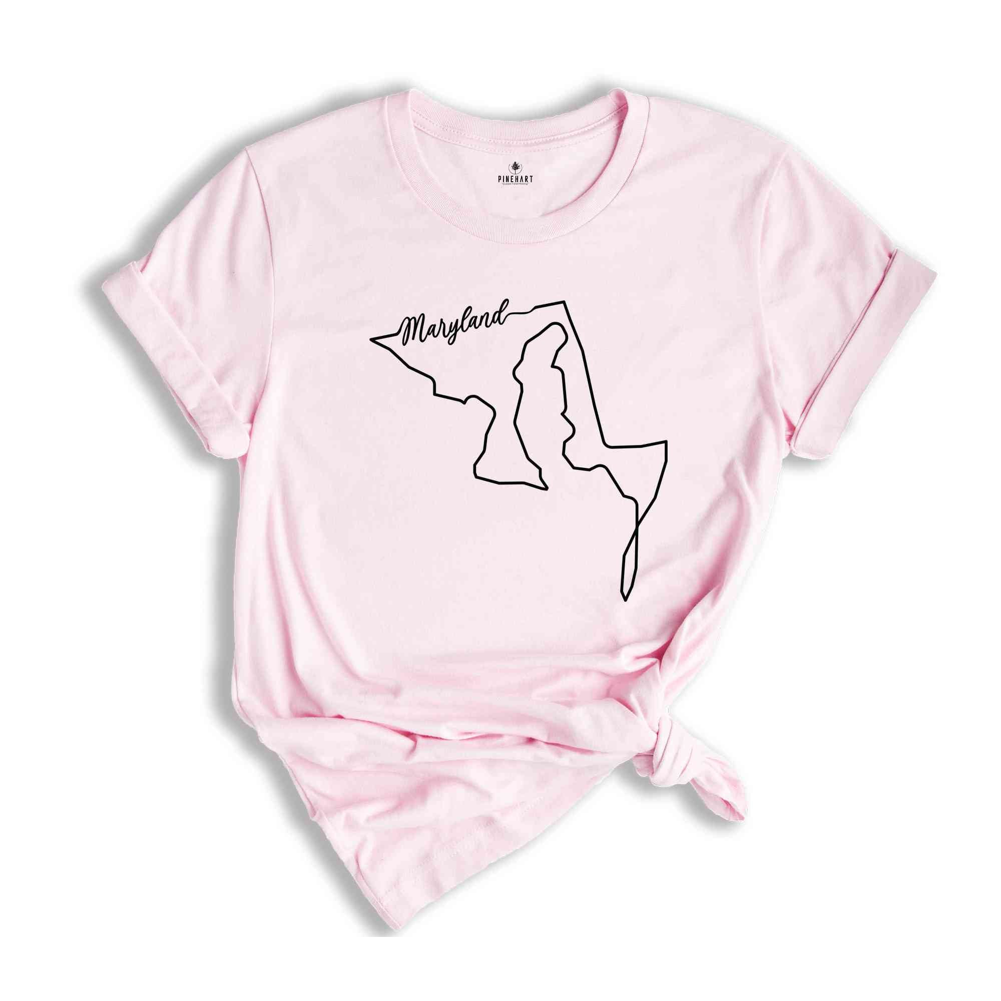Maryland State Shirt, The USA State Shirt, Maryland USA Shirt, Maryland Map Outline Shirt, US Outline Shirt, United States Shirt